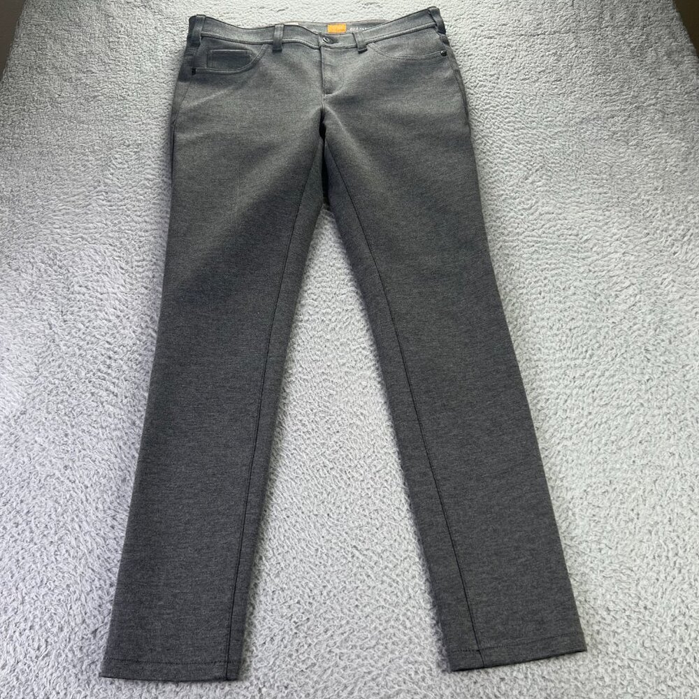 Pilcro Letterpress Serif Pants Women 30 Gray Tapered City Modern Anthropologie - Picture 2 of 13